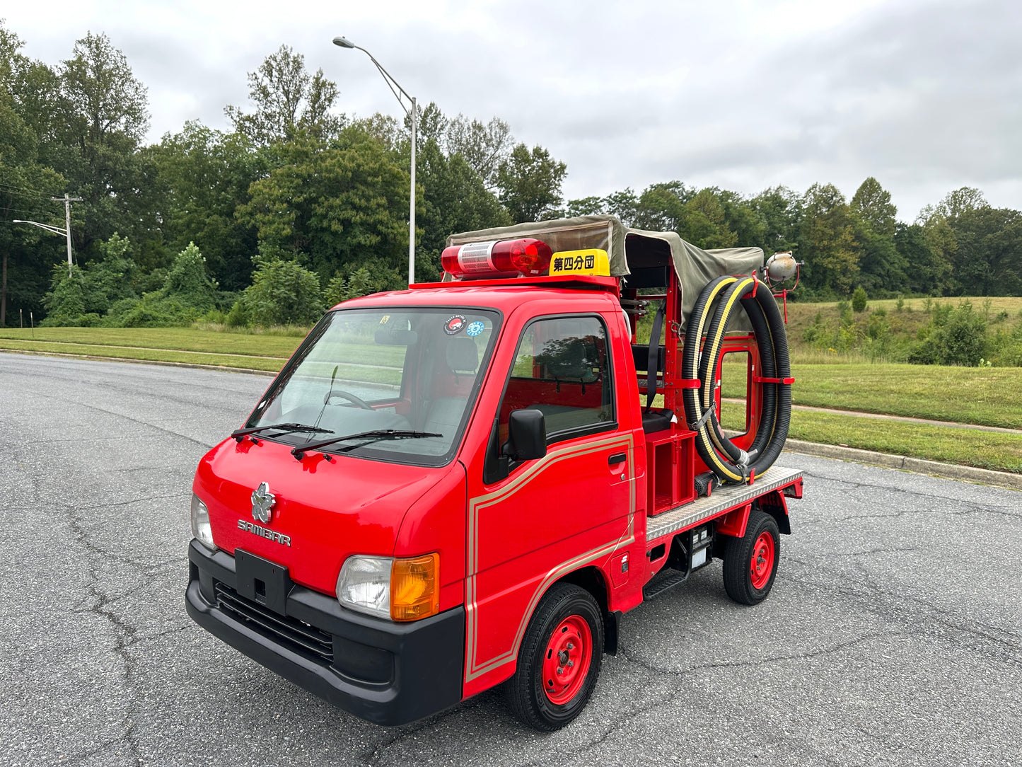 2000 SUBARU SAMBAR FIRE TRUCK 4WD - 7,224 MILES - FUEL INJECTED — LOT#636