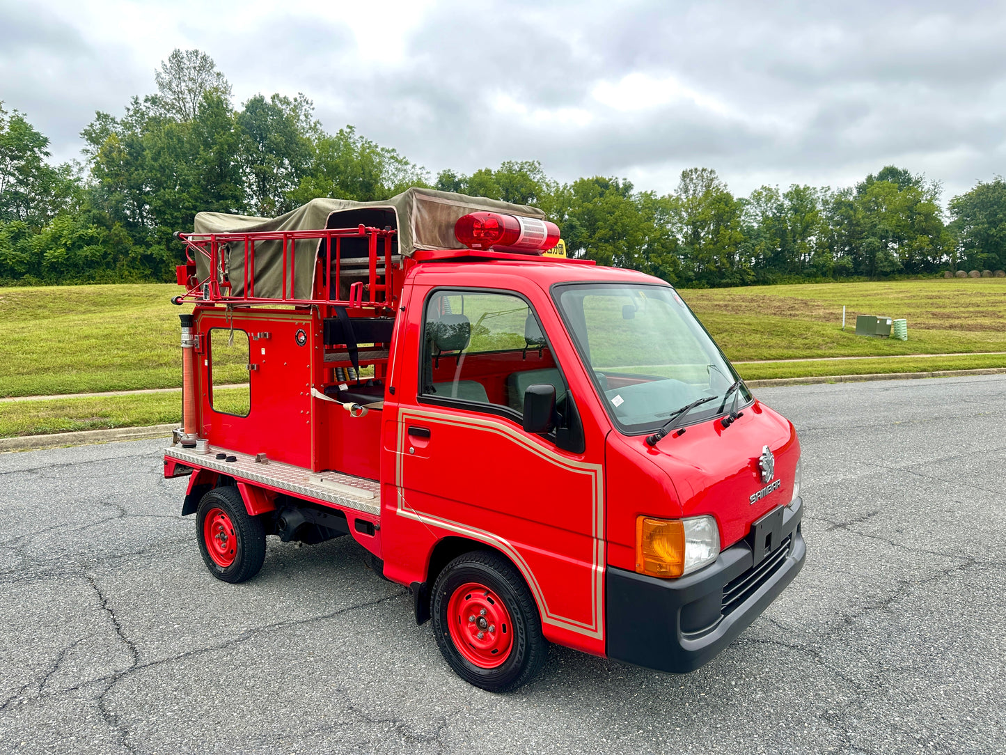 2000 SUBARU SAMBAR FIRE TRUCK 4WD - 7,224 MILES - FUEL INJECTED — LOT#636