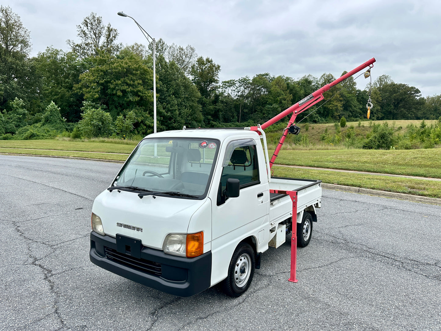 1999 SUBARU SAMBAR SUPER CHARGER TC WITH RARE CRANE - 4WD - A/C - AUTOMATIC — LOT#643