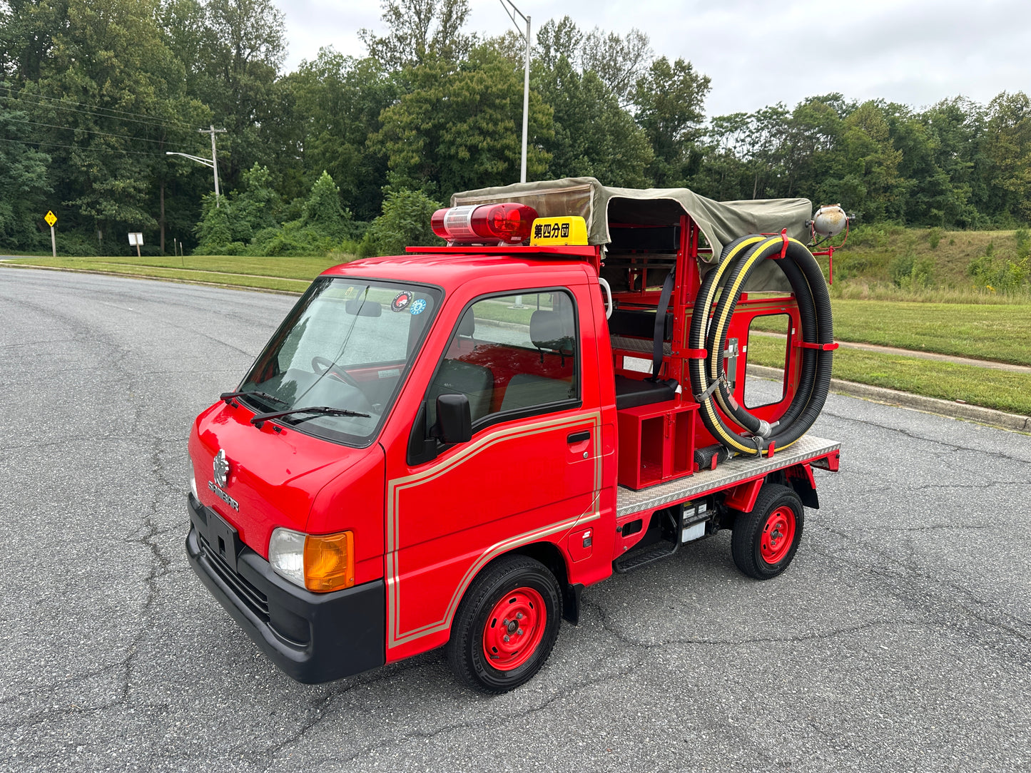 2000 SUBARU SAMBAR FIRE TRUCK 4WD - 7,224 MILES - FUEL INJECTED — LOT#636