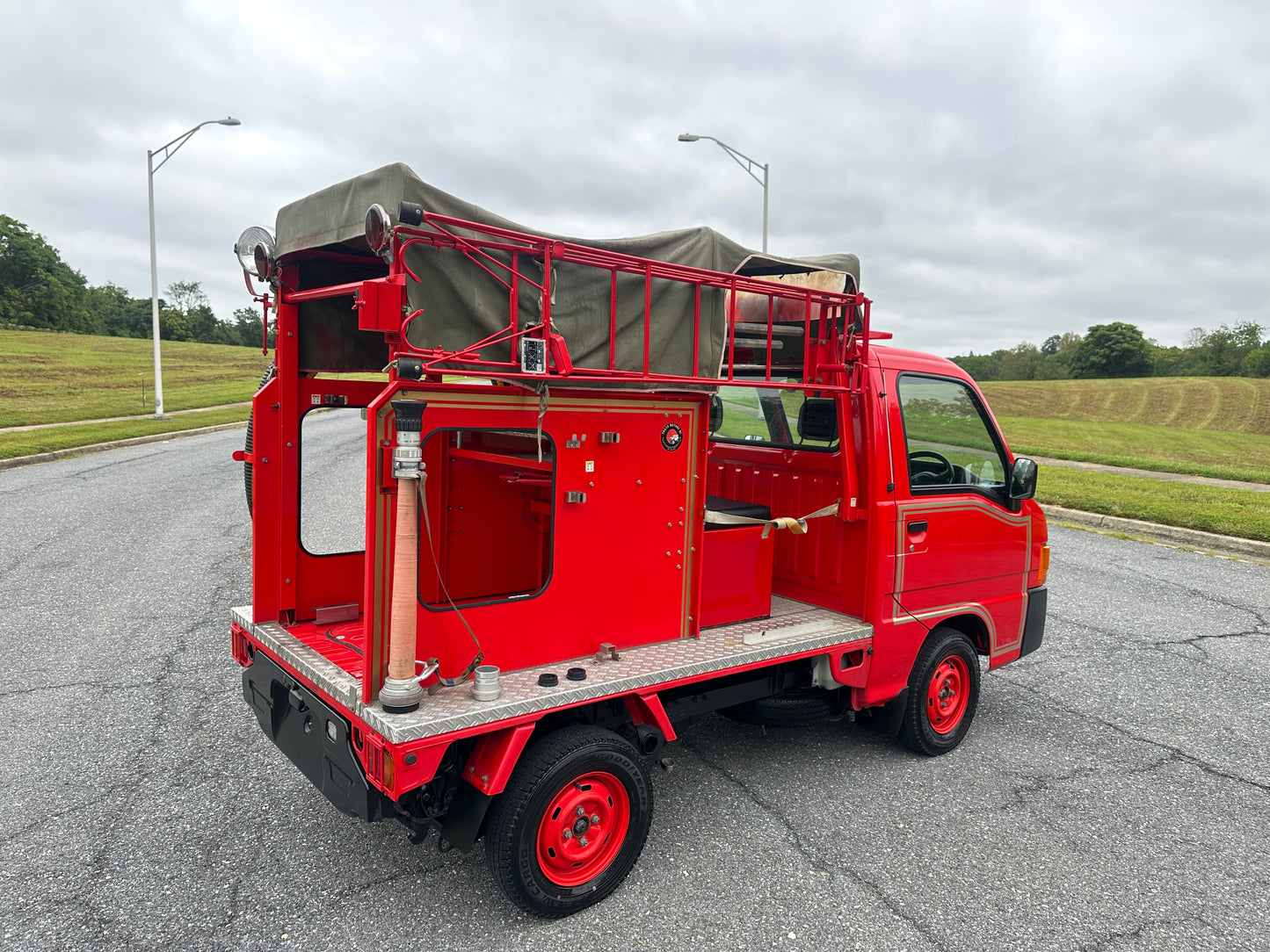 2000 SUBARU SAMBAR FIRE TRUCK 4WD - 7,224 MILES - FUEL INJECTED — LOT#636