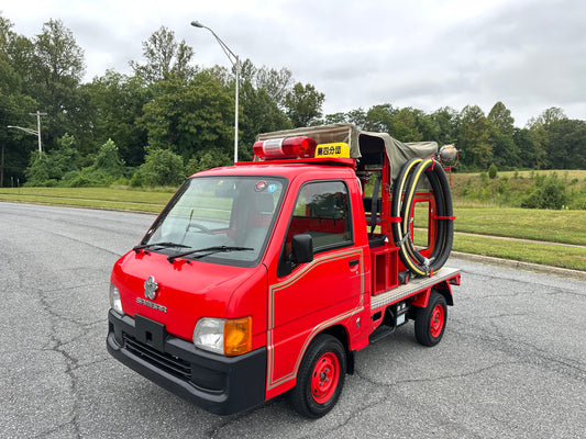 2000 SUBARU SAMBAR FIRE TRUCK 4WD - 7,224 MILES - FUEL INJECTED — LOT#636