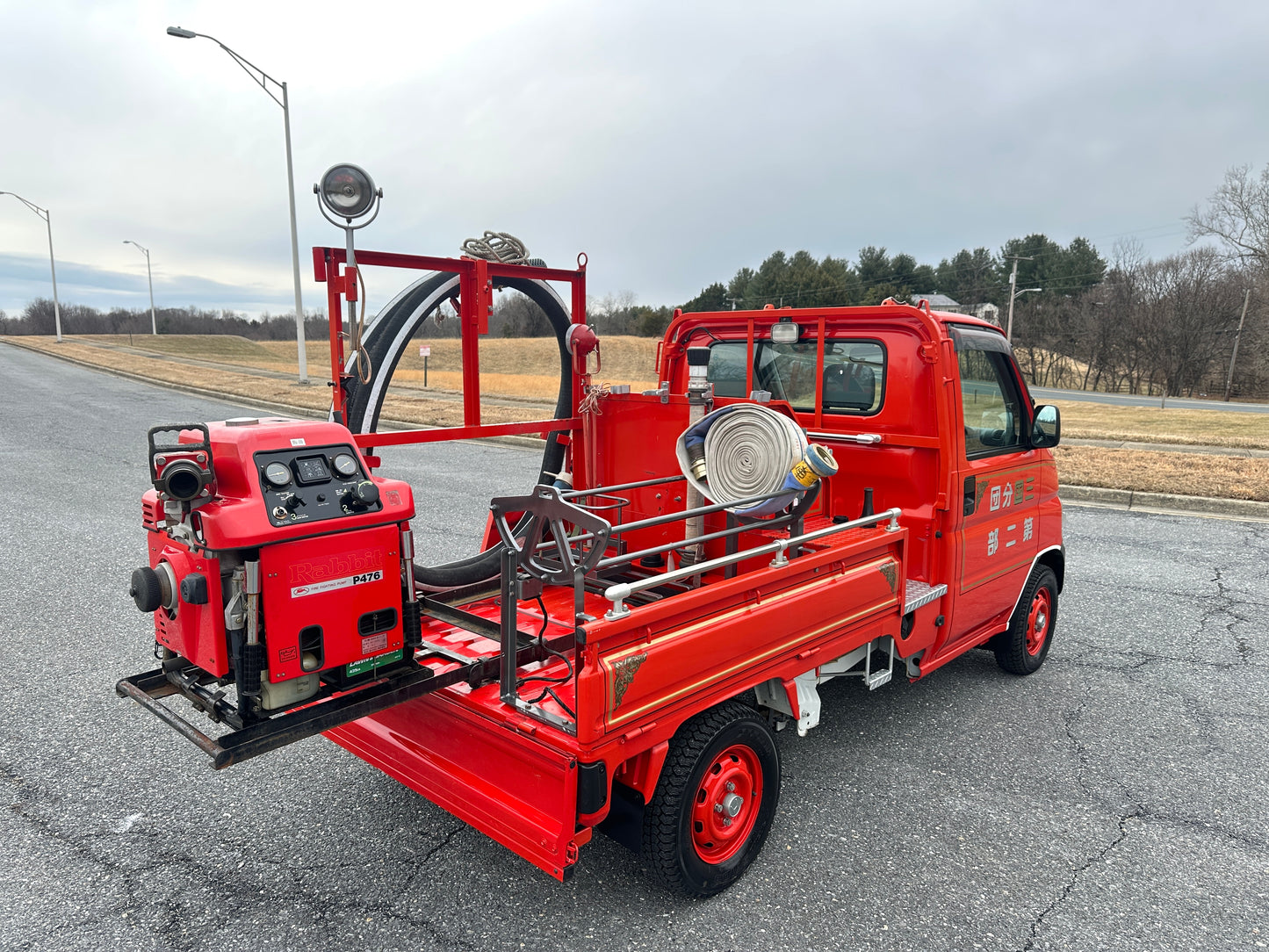 1999 HONDA ACTY SDX  FIRE TRUCK - 4WD - FULLY EQUIPPED - 9,716 Miles — LOT#836