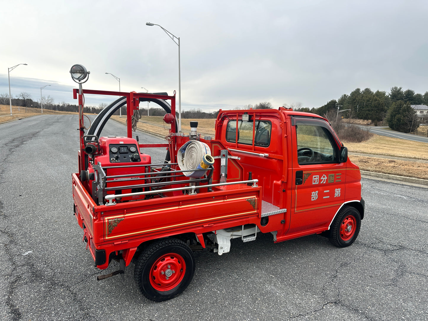 1999 HONDA ACTY SDX  FIRE TRUCK - 4WD - FULLY EQUIPPED - 9,716 Miles — LOT#836