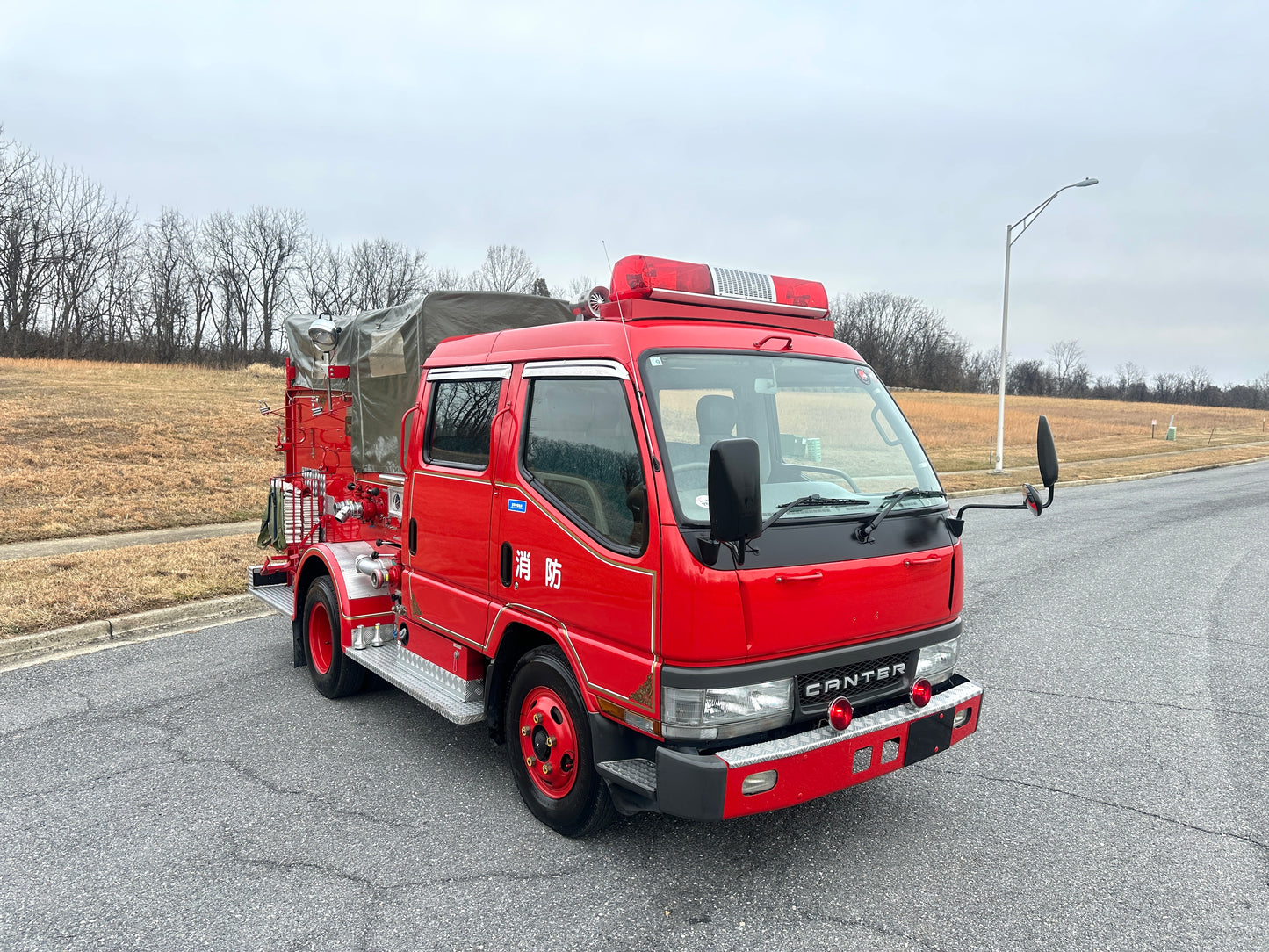 1999 MITSUBISHI CANTER FE53EB JAPANESE FIRE TRUCK - DIESEL - 13k Miles — LOT#723