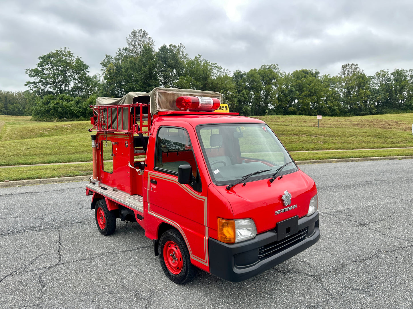 2000 SUBARU SAMBAR FIRE TRUCK 4WD - 7,224 MILES - FUEL INJECTED — LOT#636
