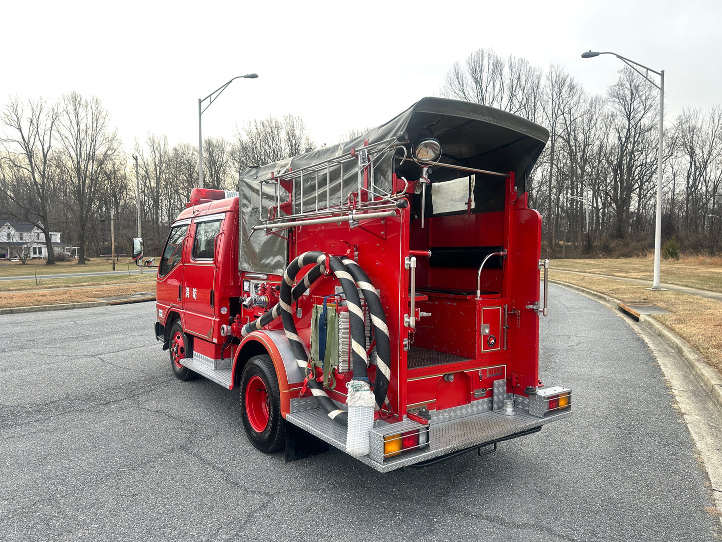 1999 MITSUBISHI CANTER FE53EB JAPANESE FIRE TRUCK - DIESEL - 13k Miles — LOT#723