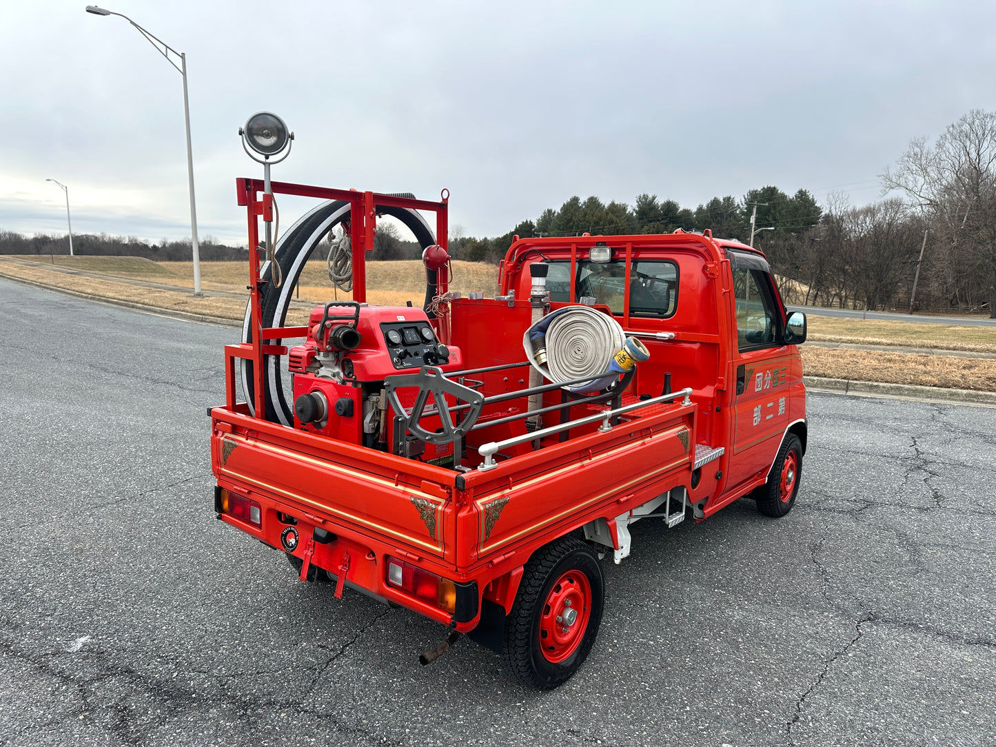 1999 HONDA ACTY SDX  FIRE TRUCK - 4WD - FULLY EQUIPPED - 9,716 Miles — LOT#836