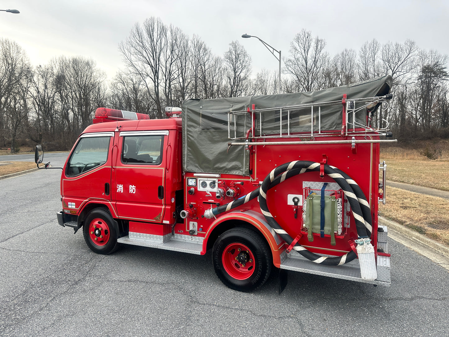 1999 MITSUBISHI CANTER FE53EB JAPANESE FIRE TRUCK - DIESEL - 13k Miles — LOT#723