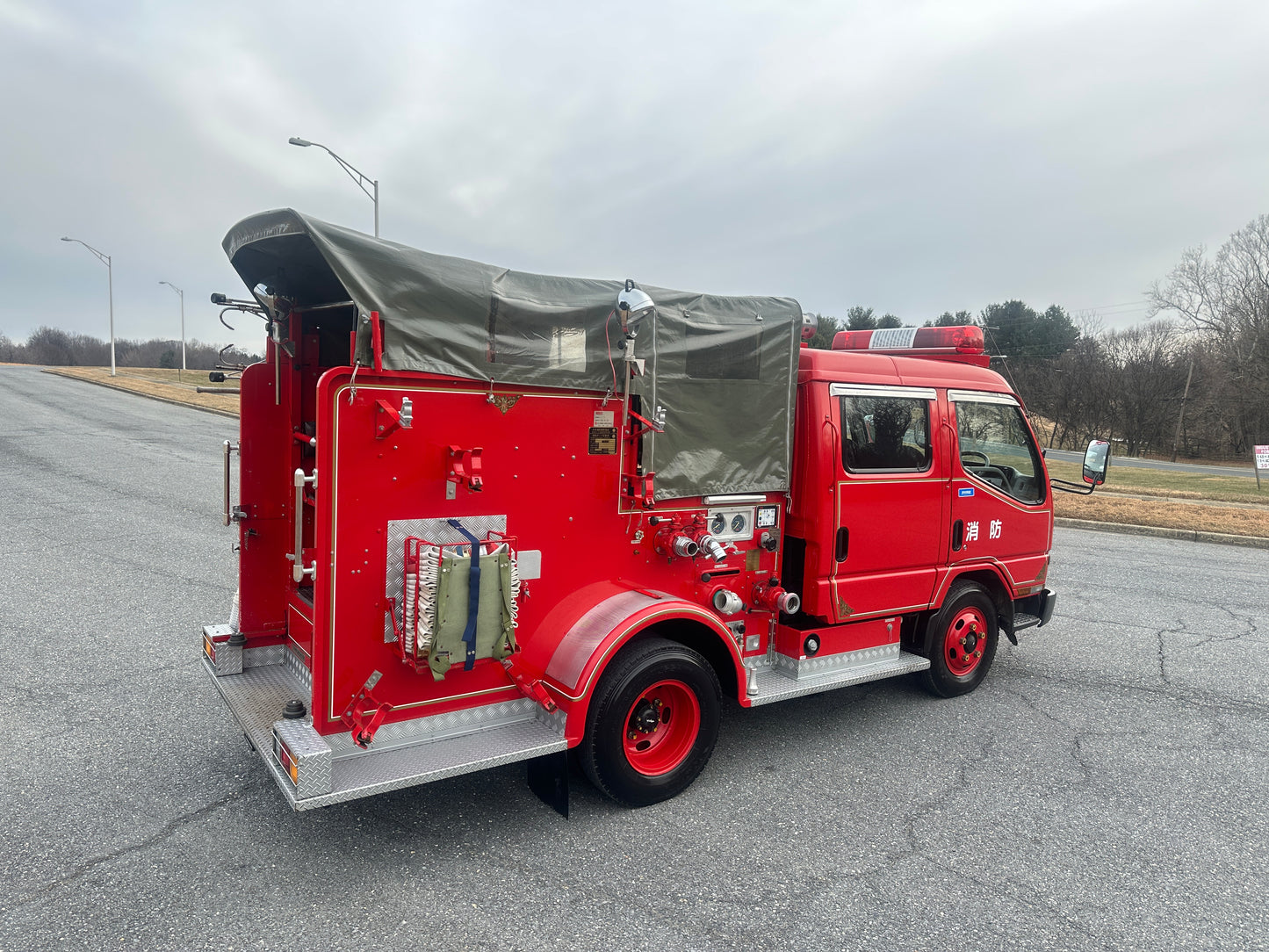 1999 MITSUBISHI CANTER FE53EB JAPANESE FIRE TRUCK - DIESEL - 13k Miles — LOT#723