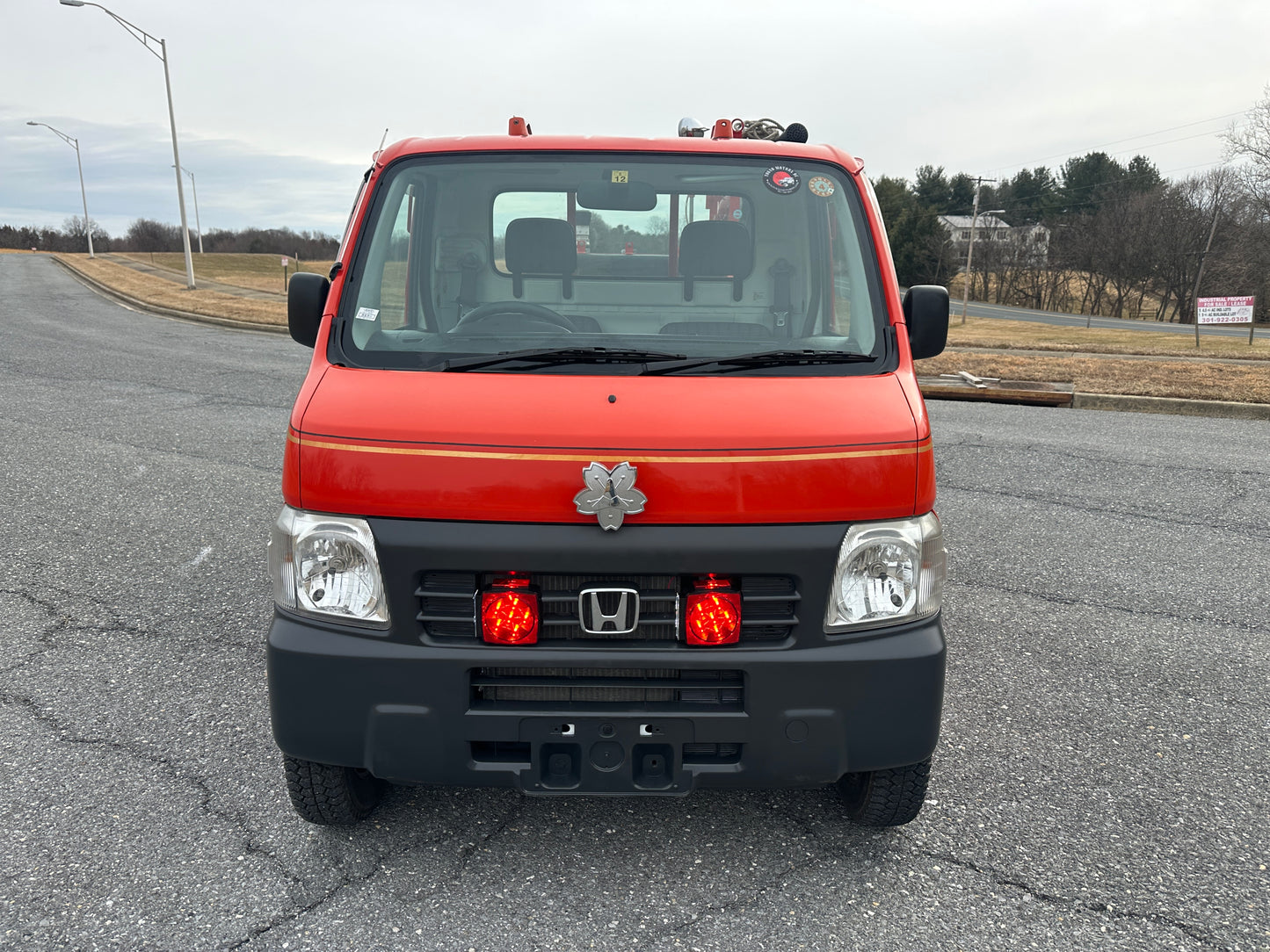 1999 HONDA ACTY SDX  FIRE TRUCK - 4WD - FULLY EQUIPPED - 9,716 Miles — LOT#836