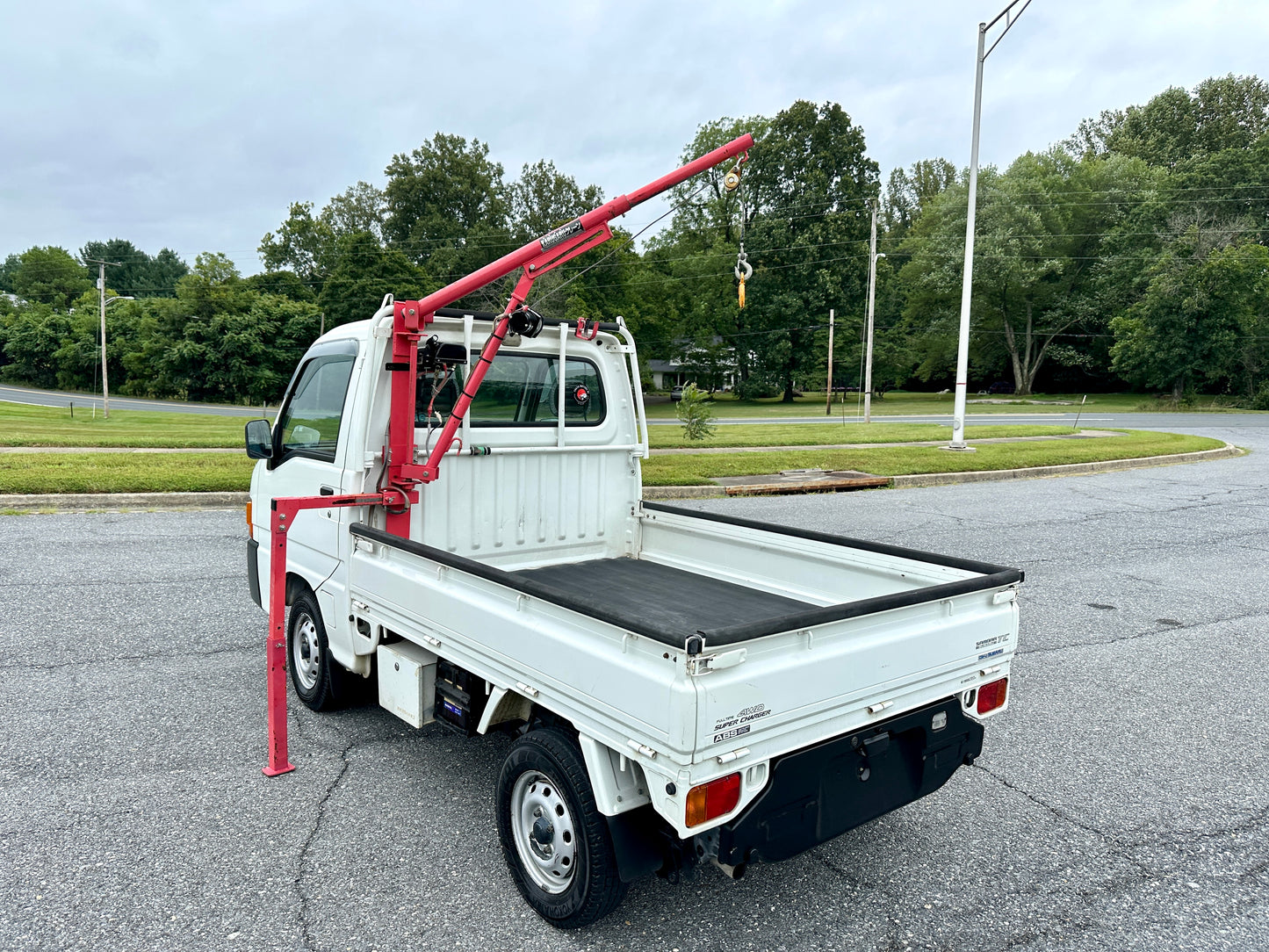 1999 SUBARU SAMBAR SUPER CHARGER TC WITH RARE CRANE - 4WD - A/C - AUTOMATIC — LOT#643